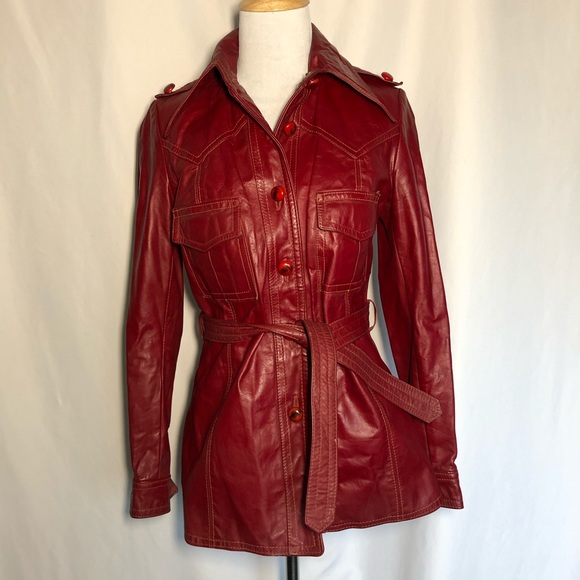 Vintage Red Leather Jacket - Picture 2 of 16